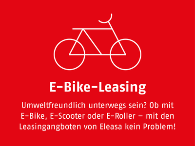 Umweltfreundlich unterwegs sein? Ob mit E-Bike, E-Scooter oder E-Roller – mit den Leasingangeboten von Eleasa kein Problem!